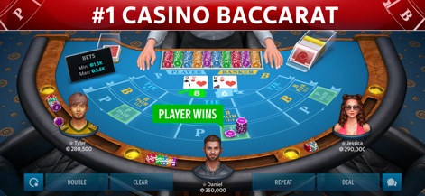 Baccarat online: Baccarist - Die App präsentiert realistische 3D-Tische mit detaillierten Spielchips und zeigt gleichzeitig die interaktive Benutzeroberfläche mit klaren Wettoptionen.