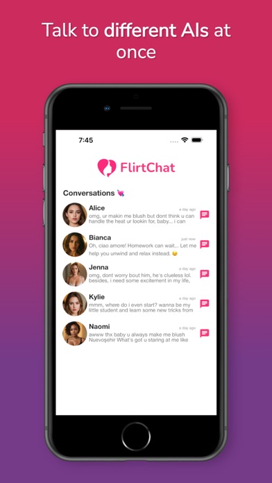 FlirtChat - AI Virtual Friends Screenshot