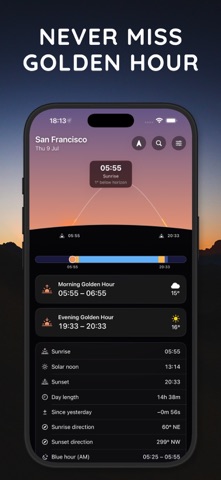Golden Hour app screenshot 2