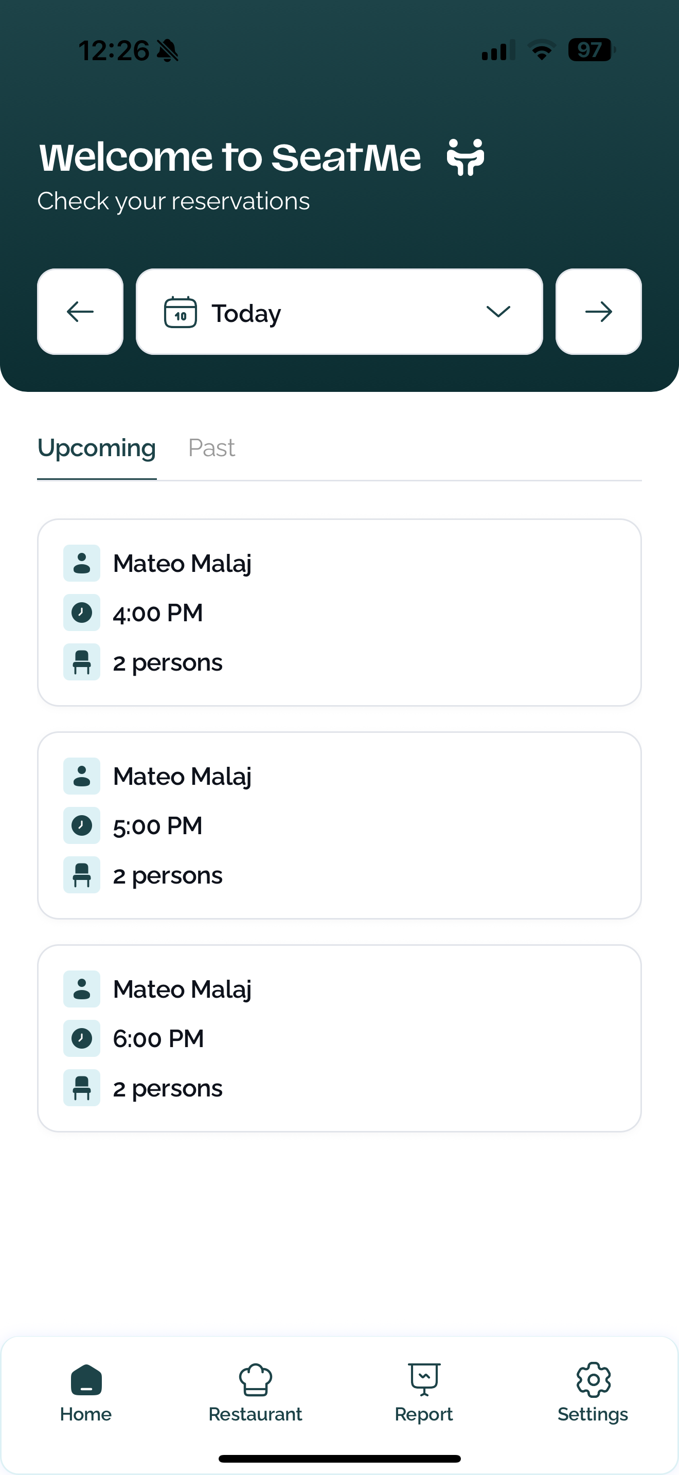 SeatMe For Restaurants