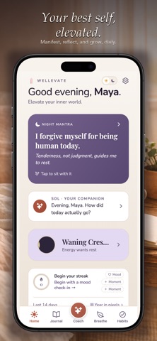 Wellevate: Calm & Journal Screenshot 1 of 6