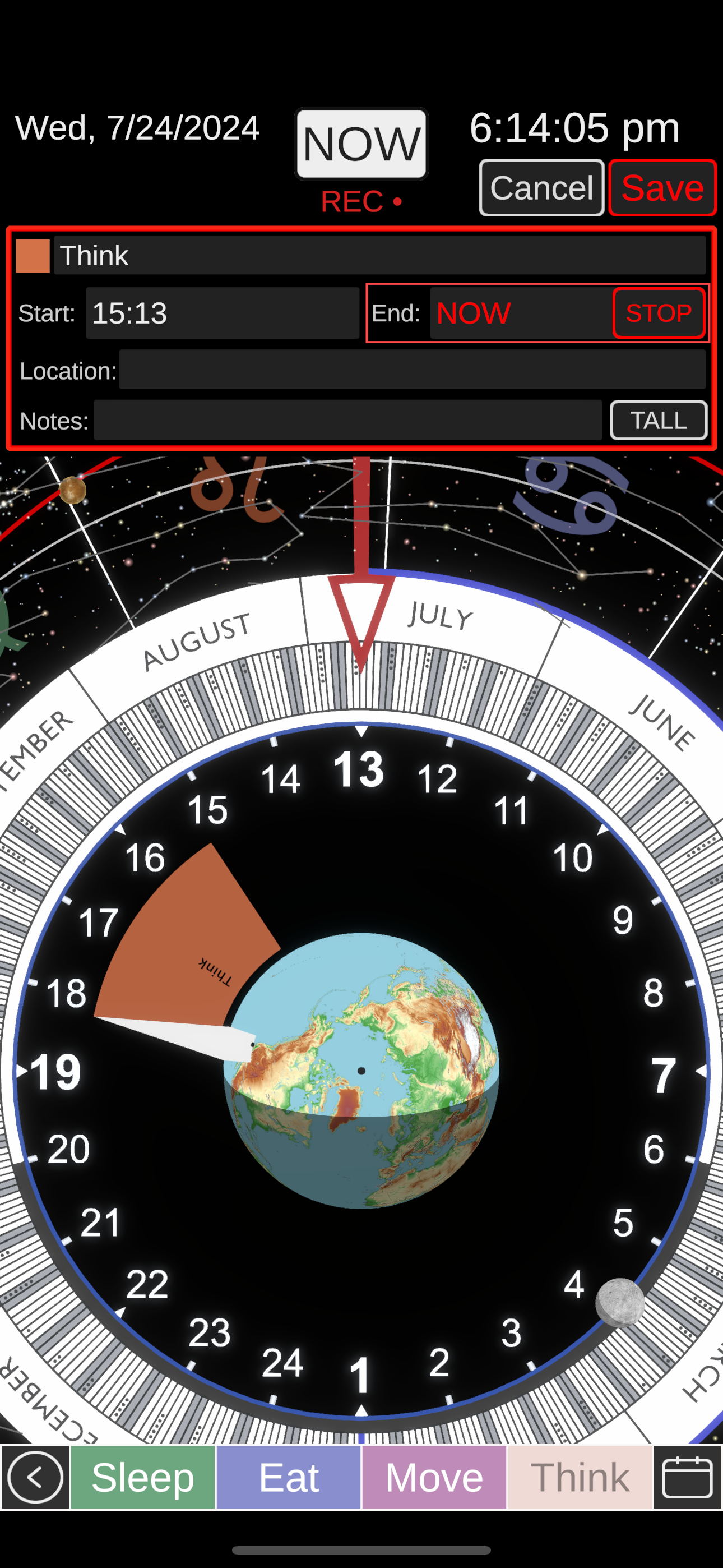 Monad Calendar Clock
