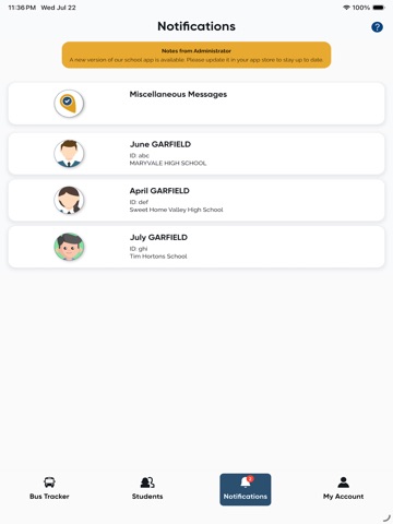 EZArrival: K12 Transportation iPad screenshot 5