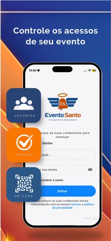Evento Santo - Check-in iPhone screenshot