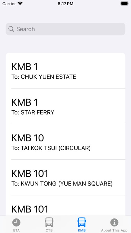 Hong Kong Bus ETA (CTB & KMB)