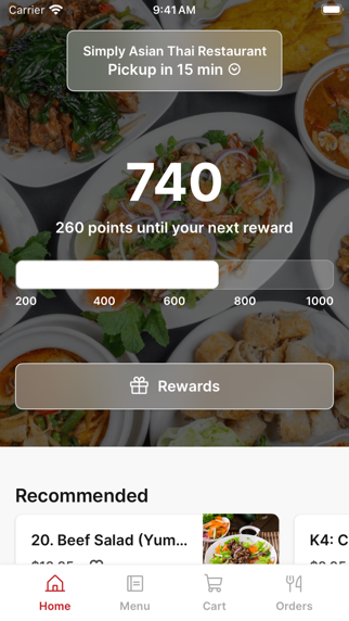 Simply Asian Thai Restaurant iPhone screenshot 1 - Food & Drink app