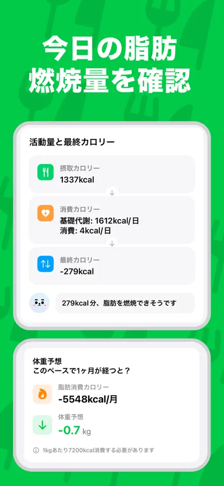 カロミー：ダイエット・カロリー計算が楽しく続く！アプリ screenshot 5