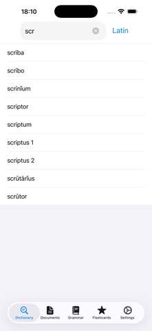 Scriba (Latin Dictionary) Screenshot 1 of 6