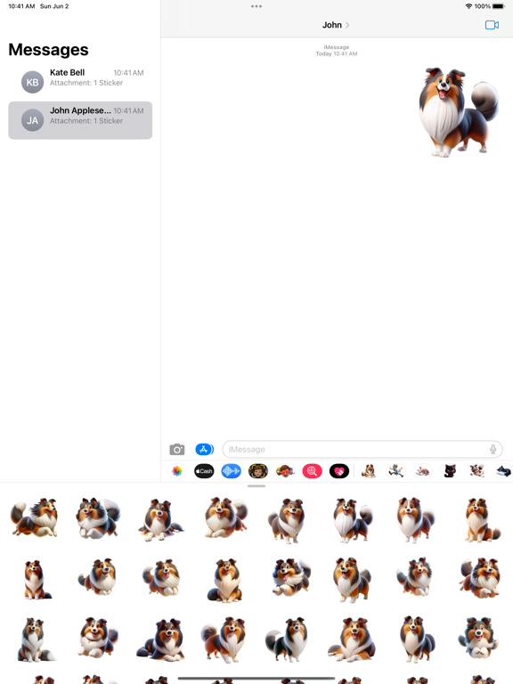 Screenshot #4 pour Happy Sheltie Stickers