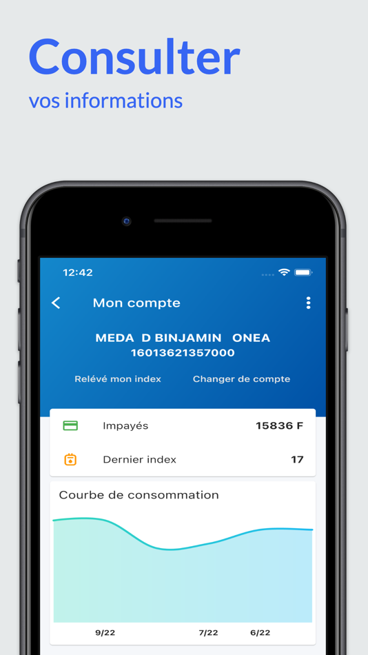 #3. ONEA Clientèle (iOS) 由: Yentema NADJOARI