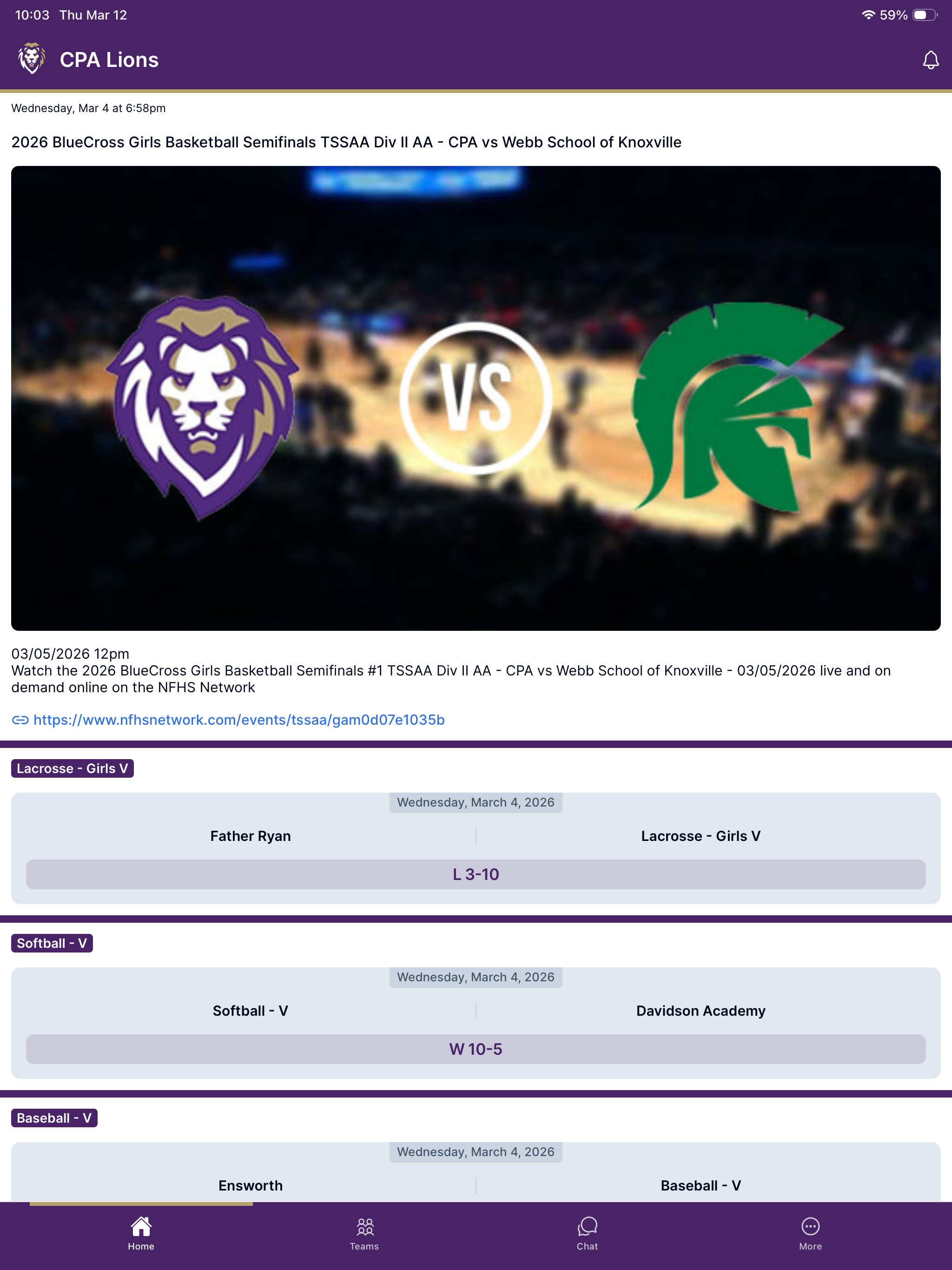 CPA Lions Athletics
