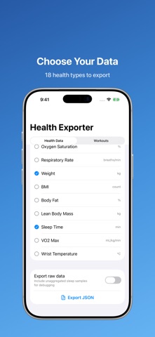 Health Exporter & Shortcuts screenshot