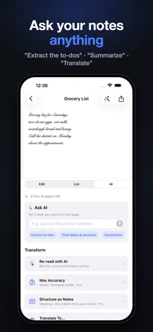 Unscribble Handwriting to Text screenshot 3