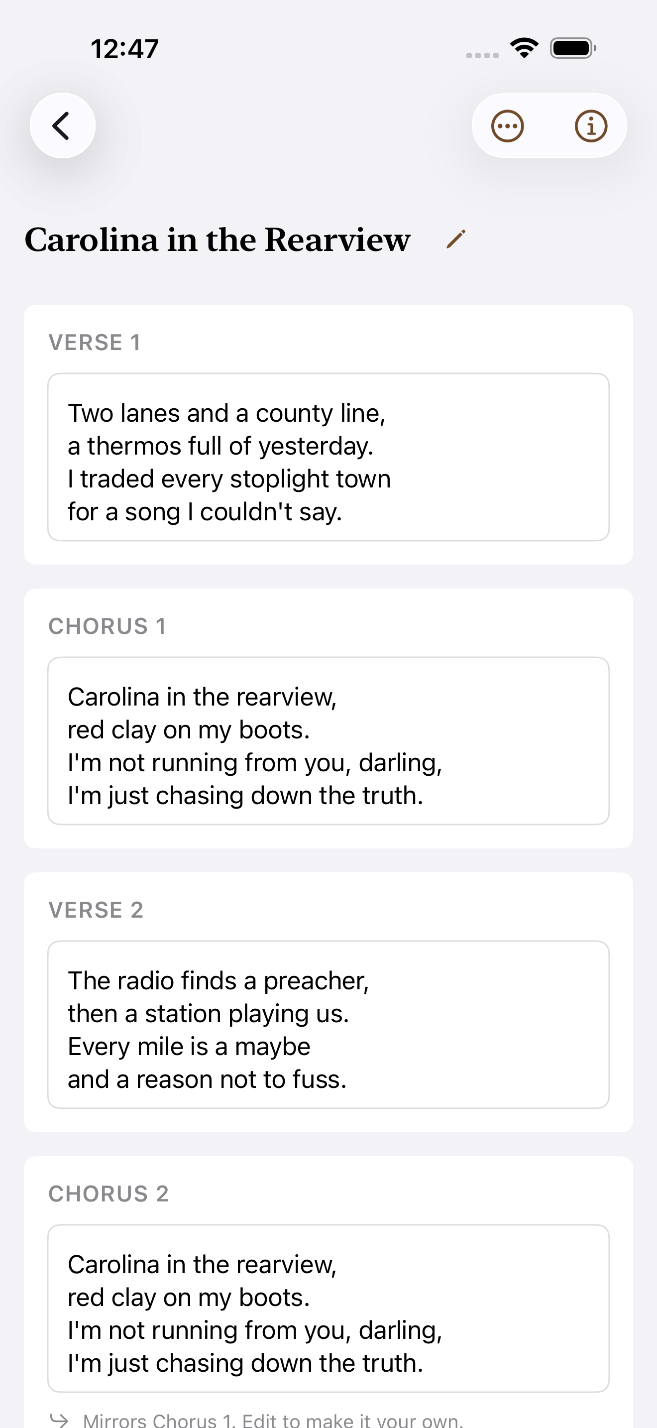 Bellows Creative Writing Tools screenshot 3