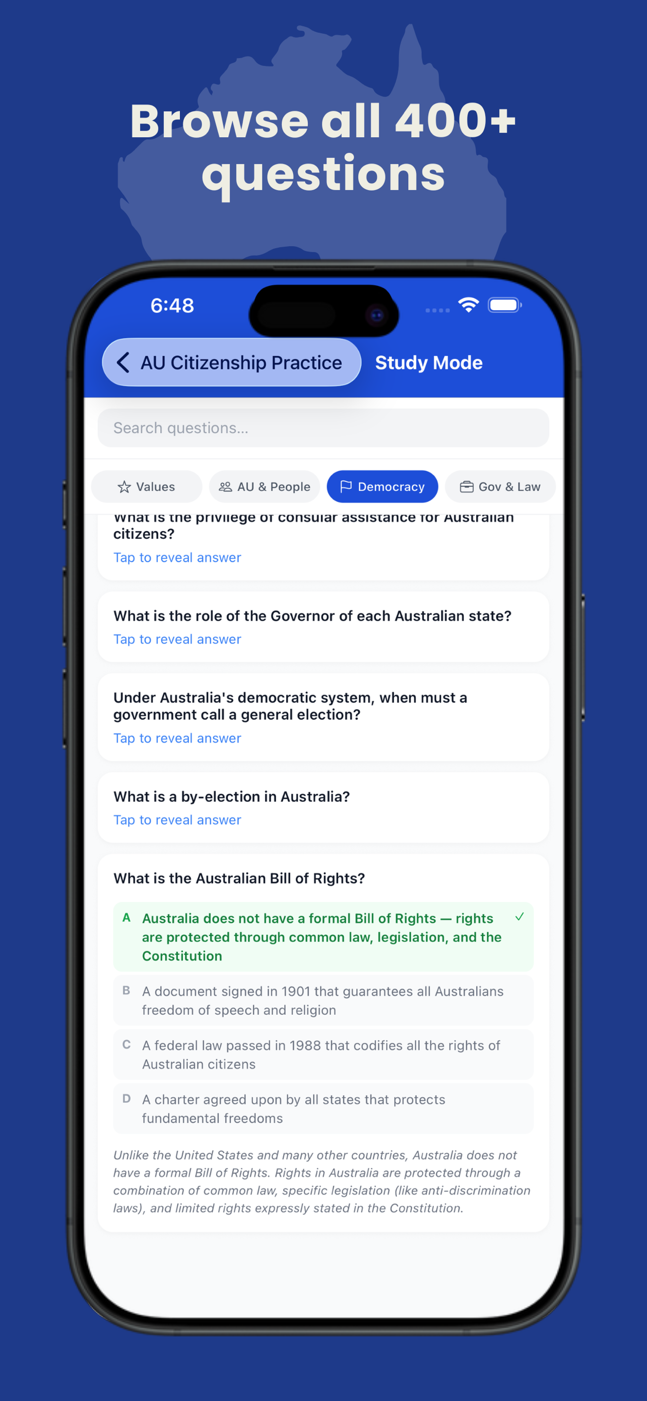 Aus Citizenship Test 2026 screenshot 5