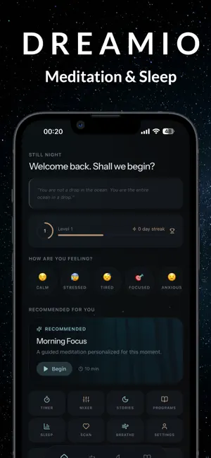 Meditation & Sleep - Dreamio screenshot 1