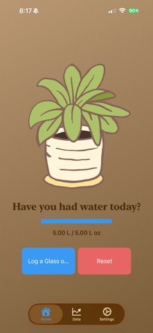 Plant: Log water, grow plant iPhone screenshot
