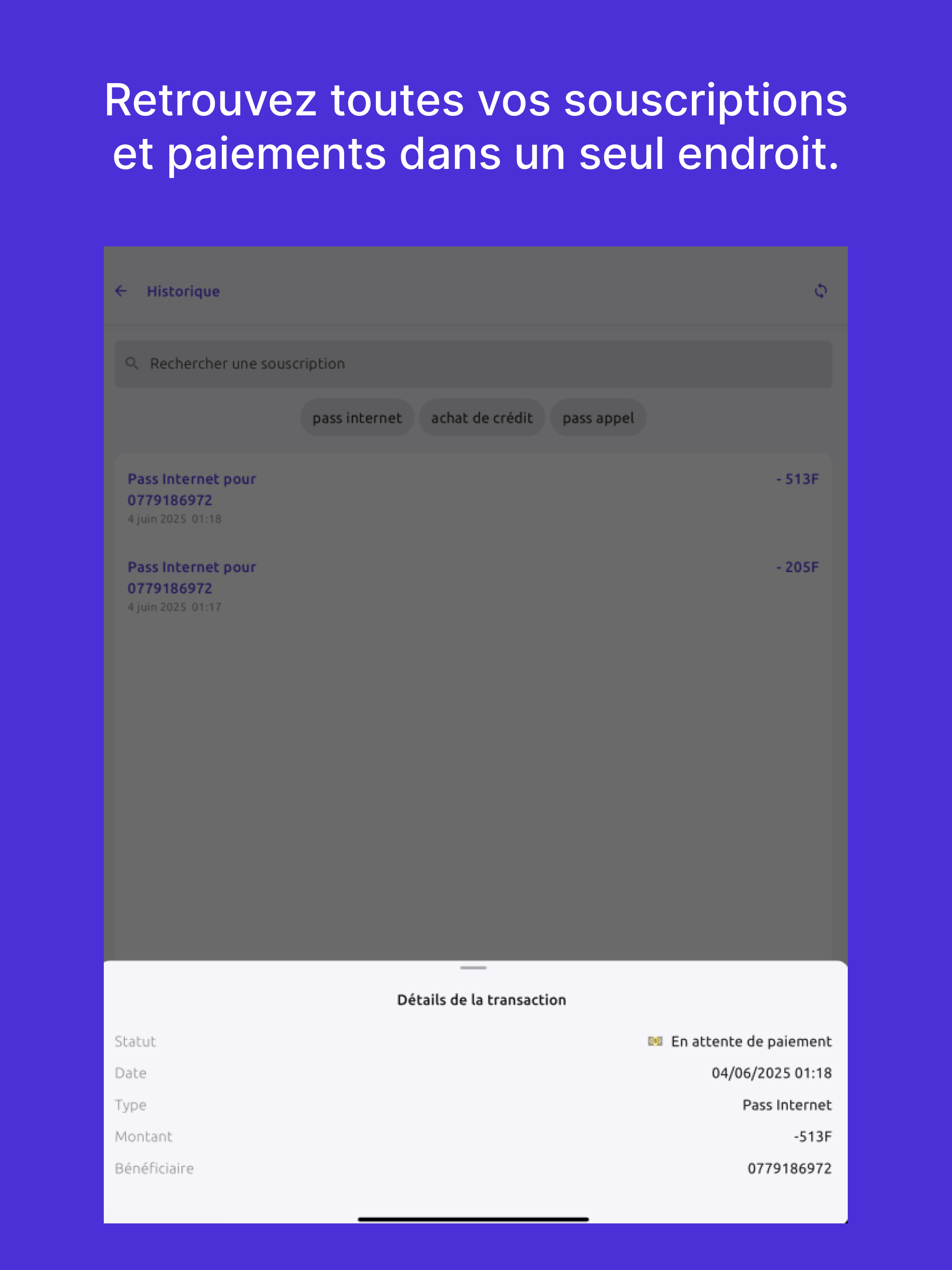 Bleu – Pass Internet & Appels