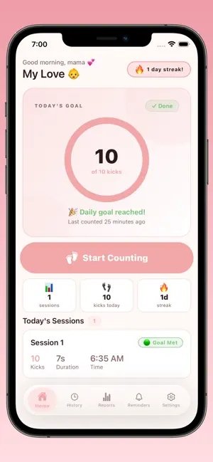 Baby Kick Counter - Kick Log screenshot 1