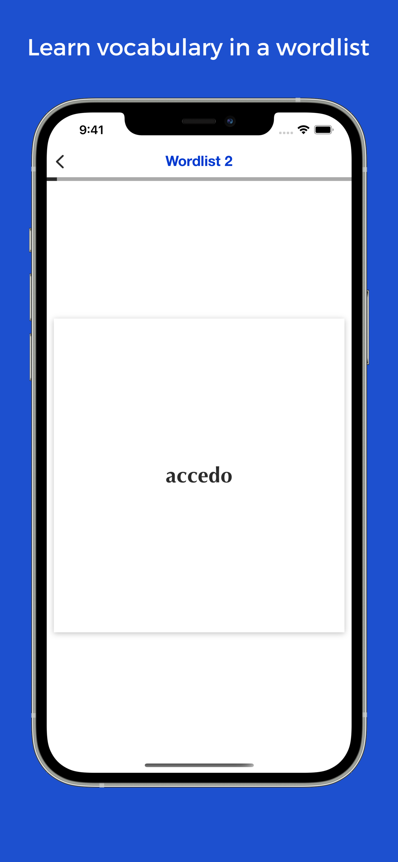 Latin vocabulary flashcards