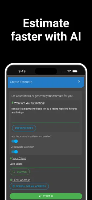 CountBricks AI Estimator App screenshot 1