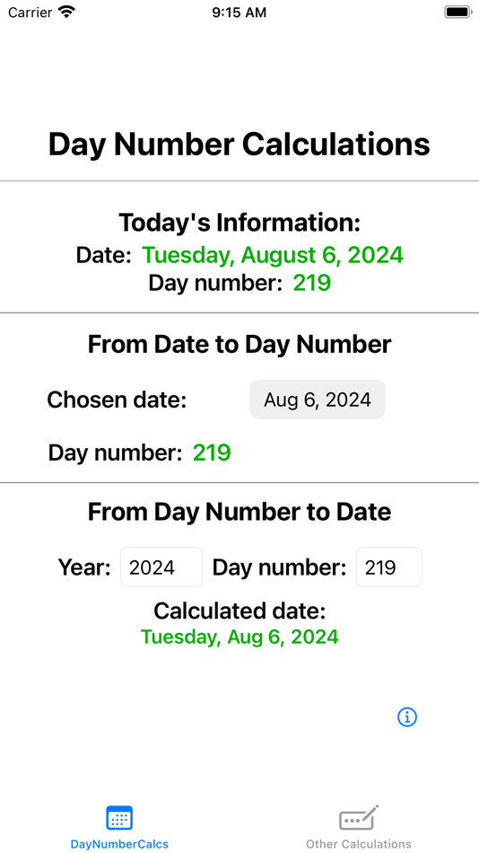 #1. DayNumCalc (iOS) 由: Mayra M Martinez