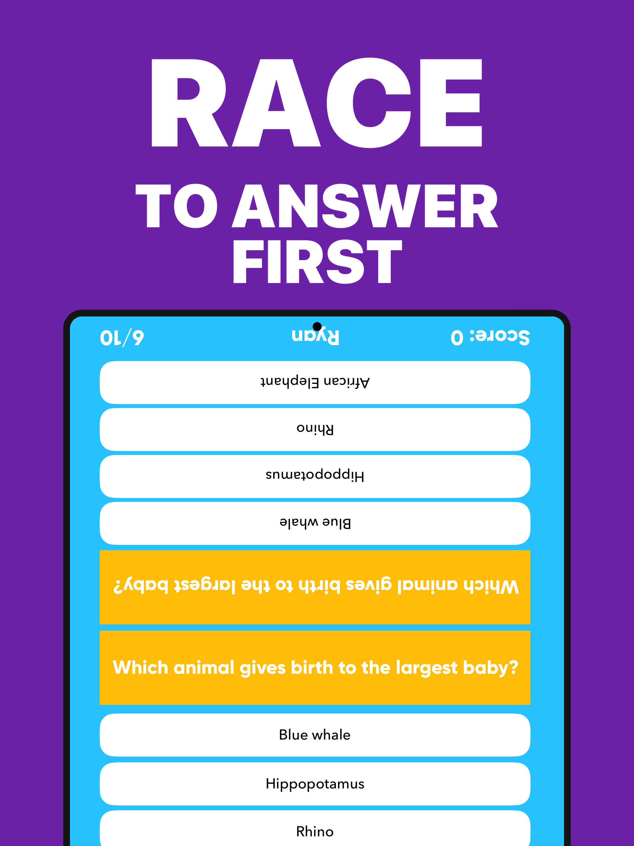 2 Player Quiz Multiplayer Game