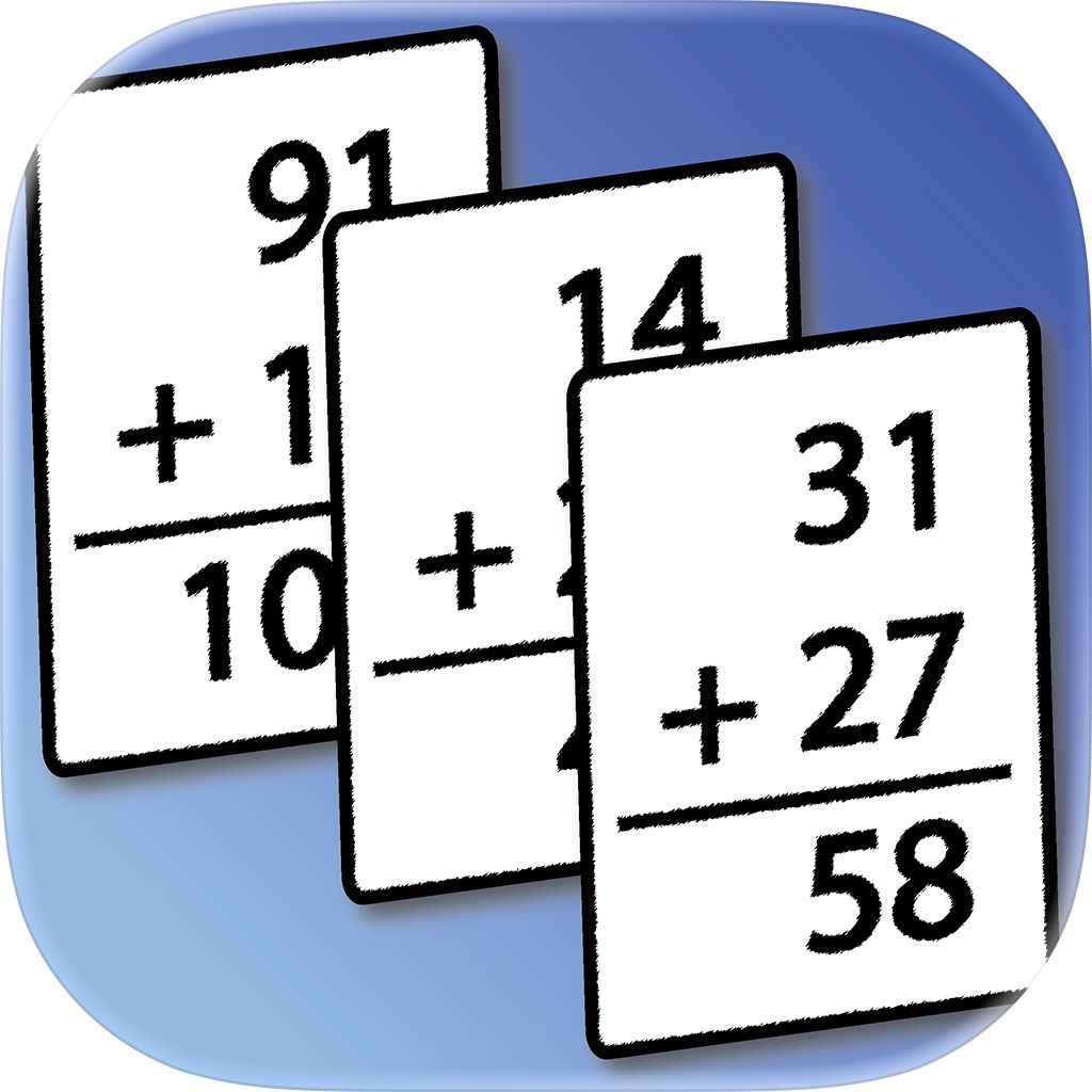 Apple App Store cover for Mental Math Cards Games & Tips