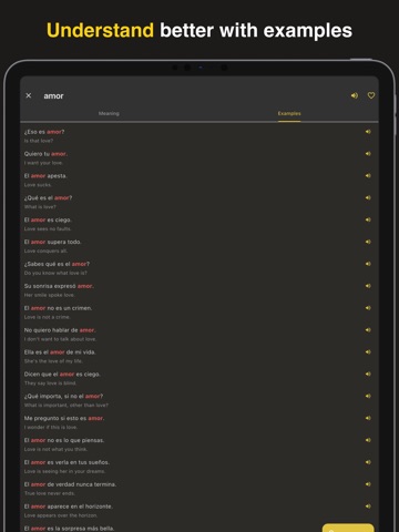 Olé: Spanish Dictionary iPad screenshot