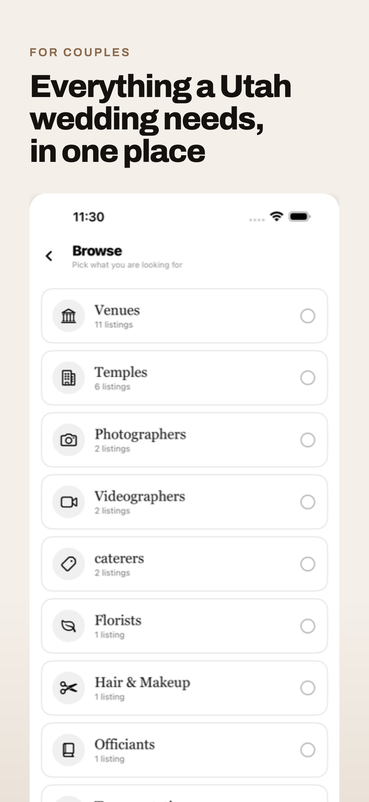 Screenshot 2 of Boda - Utah Wedding Planner