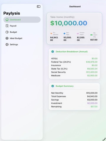 Paylysis ipad screenshot 2