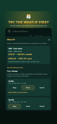 Subscription Manager: Offline iPhone screenshot