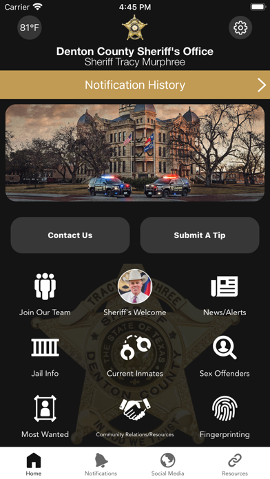 Denton County Sheriff, TX Screenshot
