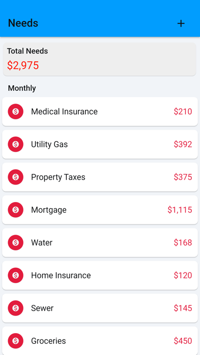 Moneywyn: 50/30/20 Budget Plan Screenshot