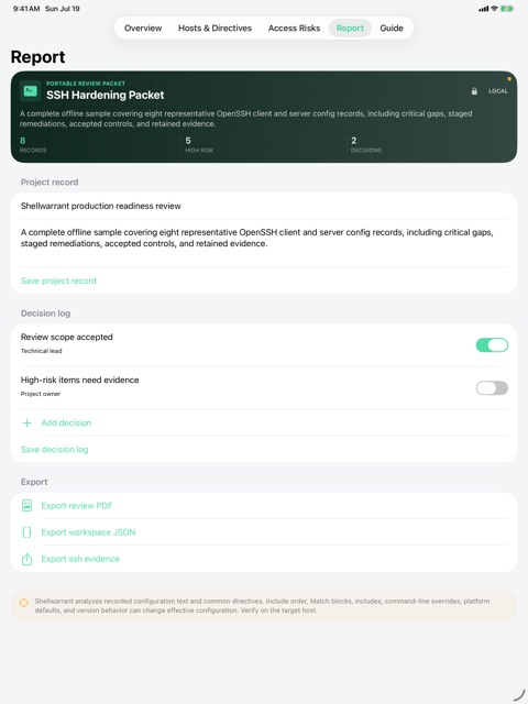 Shellwarrant: SSH Audit screenshot 8