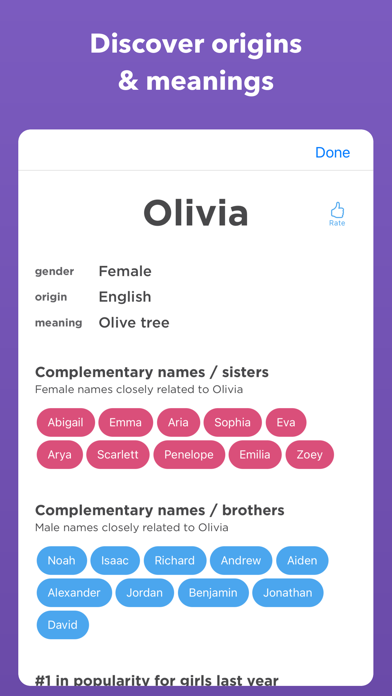 Screenshot #2 pour Baby Name Genius: Prénoms
