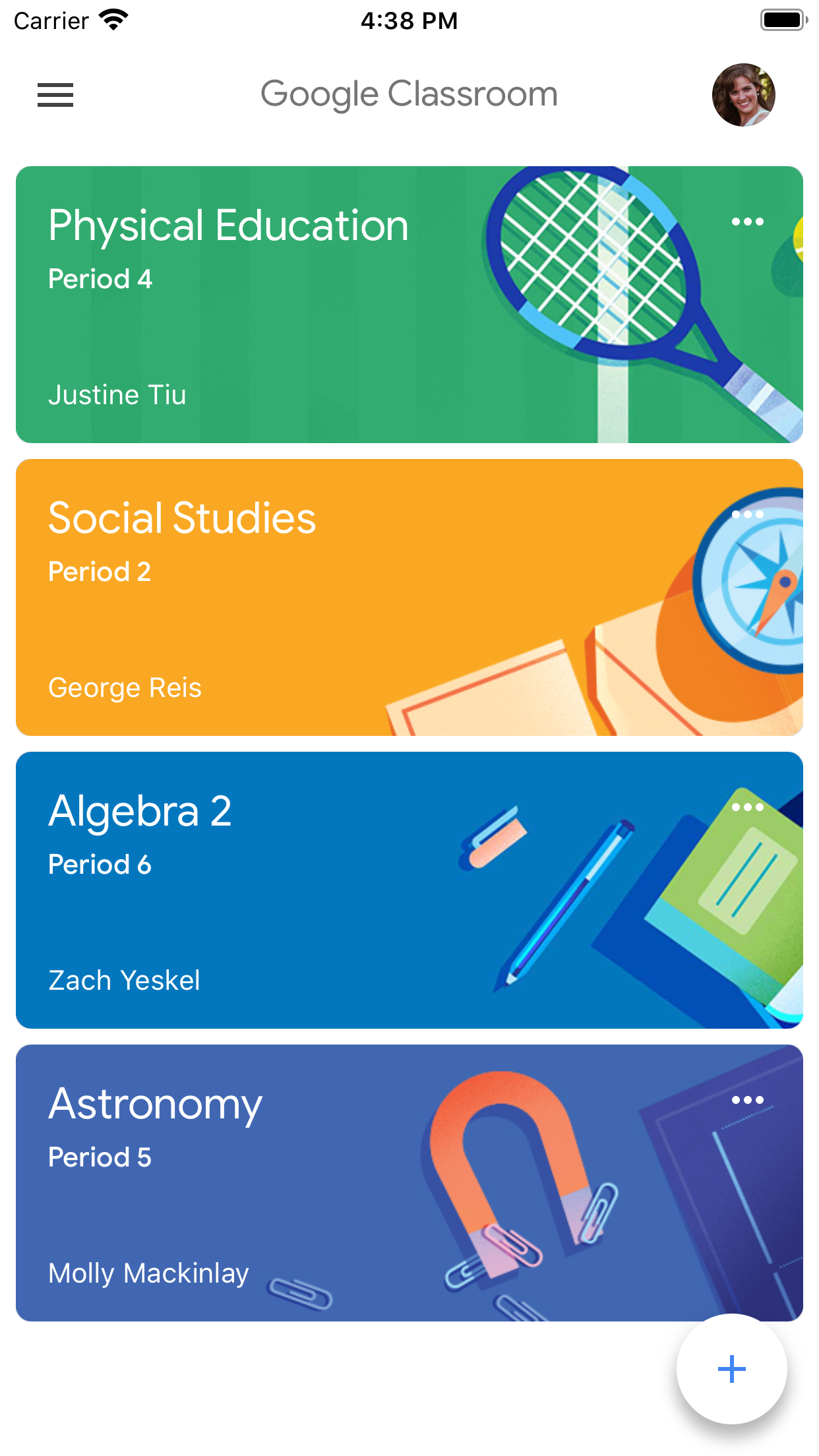 Google Classroom screenshot 1