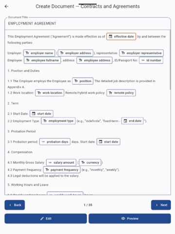LegalSpeak iPad screenshot