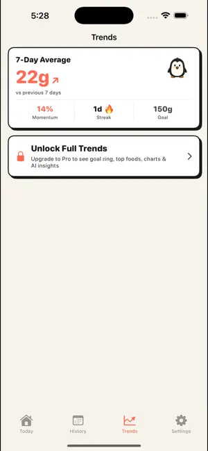 Protein Tracker ProteinPenguin screenshot 2