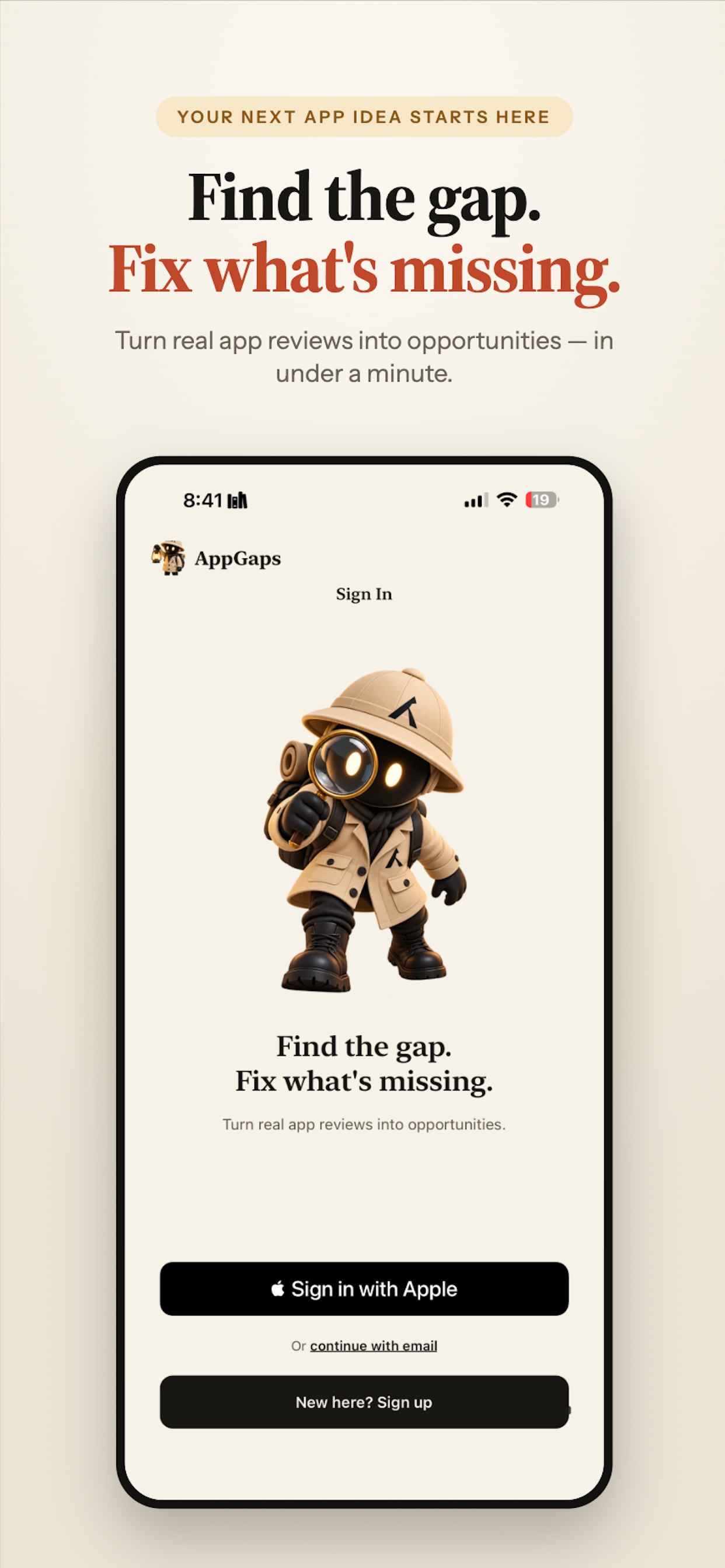 Screenshot 1 of AppGaps - App Review Insights