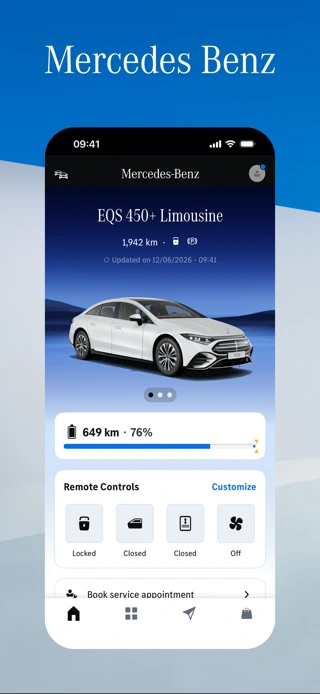 Mercedes-Benz App Store search result
