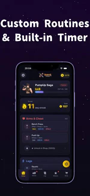 PumpUp Saga - Workout RPG screenshot 2