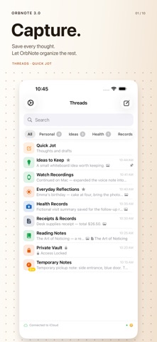 OrbNote: Chat-Style Notes Screenshot 1 of 10