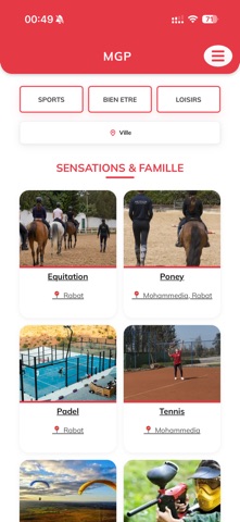 MGP - Réservation d'activités screenshot