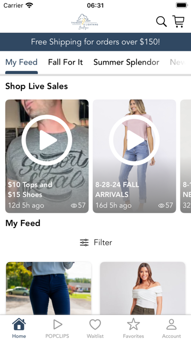 Thunder and Lightning Boutique Screenshot 2 - AppWisp.com Thunder and Lightning Boutique Screenshot 2 - AppWisp.com