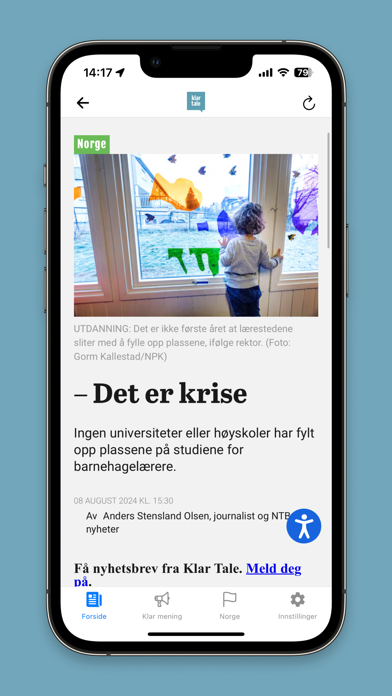 Klar Tale Nyhetsapp Screenshot