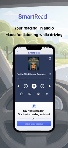 SmartRead: Audio for Driving iPhone screenshot