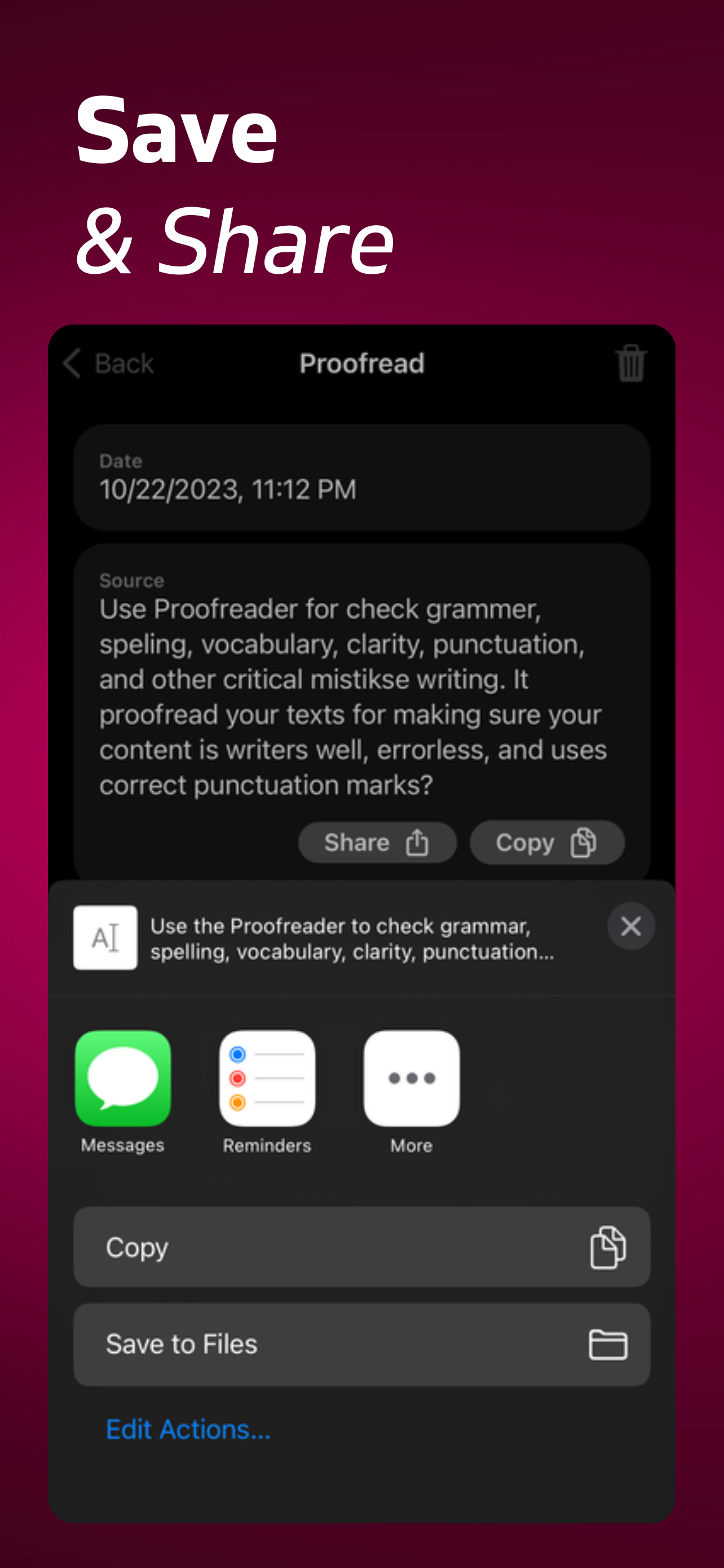 Proofreader: Grammar Check screenshot 4