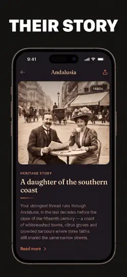 Captura de pantalla de Ethnicity Ancestry: Lineage AI en iPhone 4