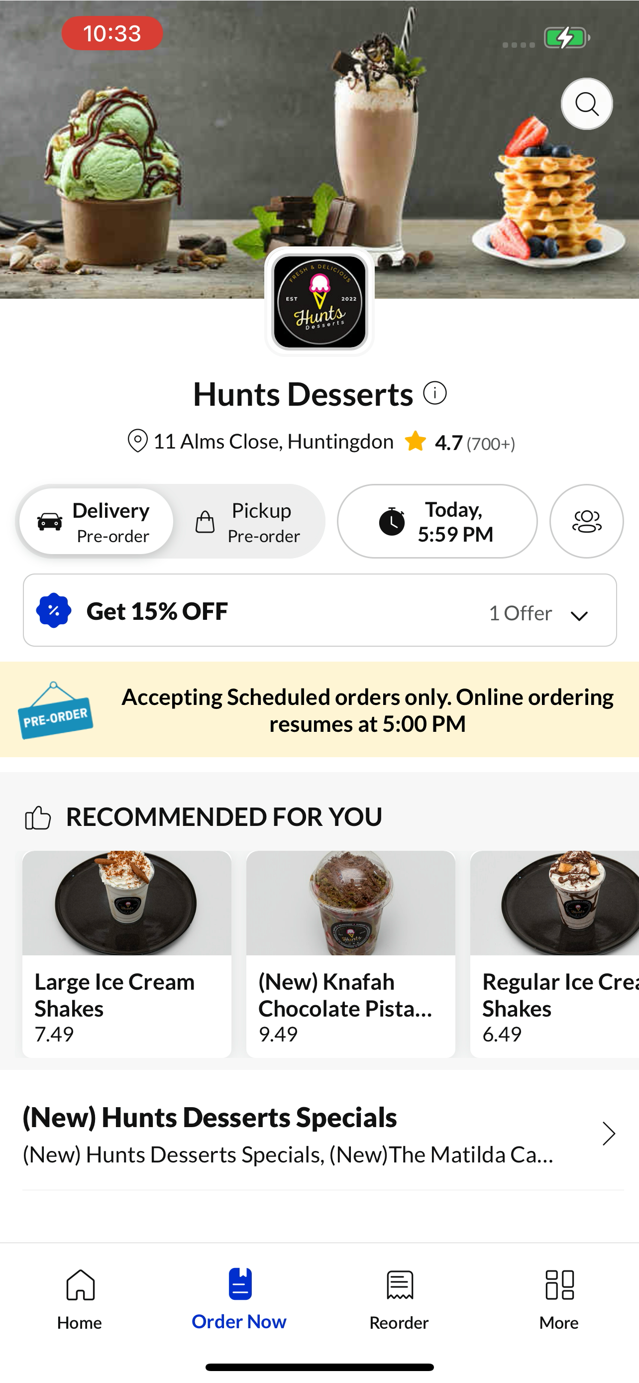 Hunts Desserts screenshot 3